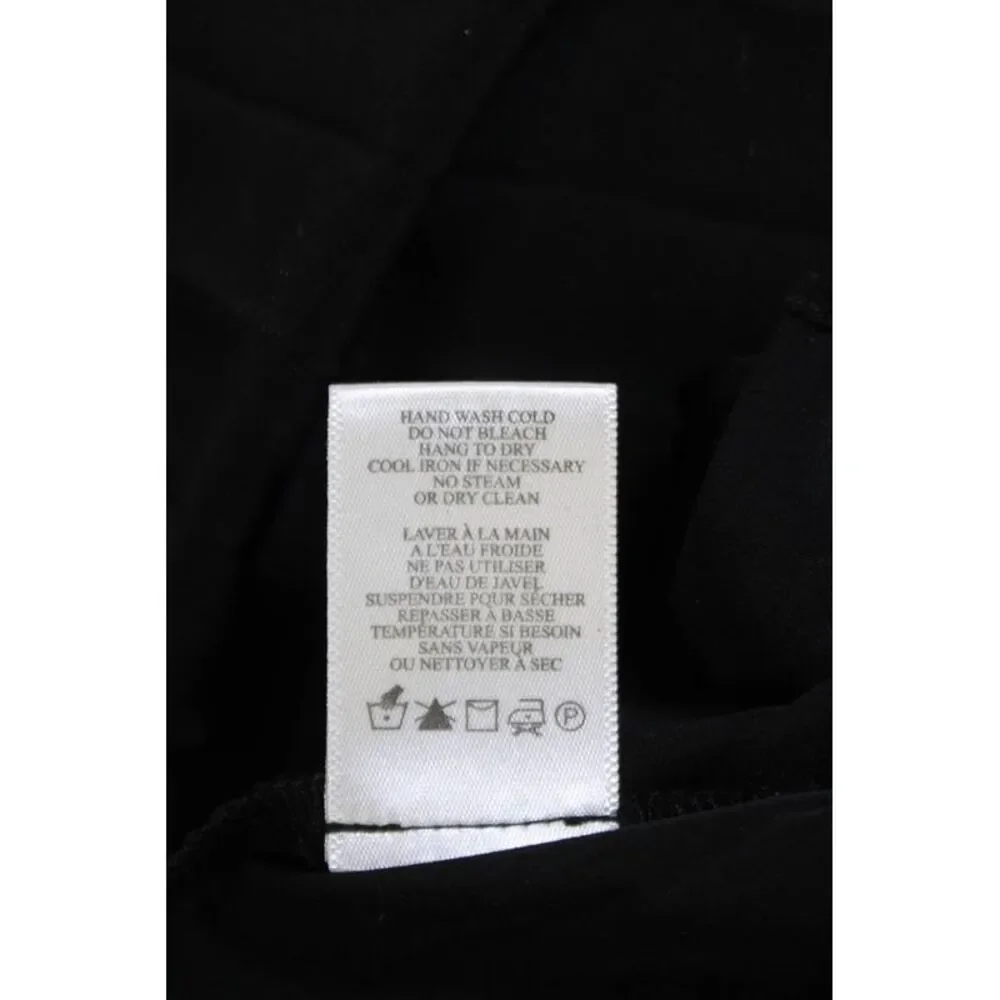 ALC Womens Sleeveless Mock Neck Pleated Midi Shift Dress Black Size 12_5